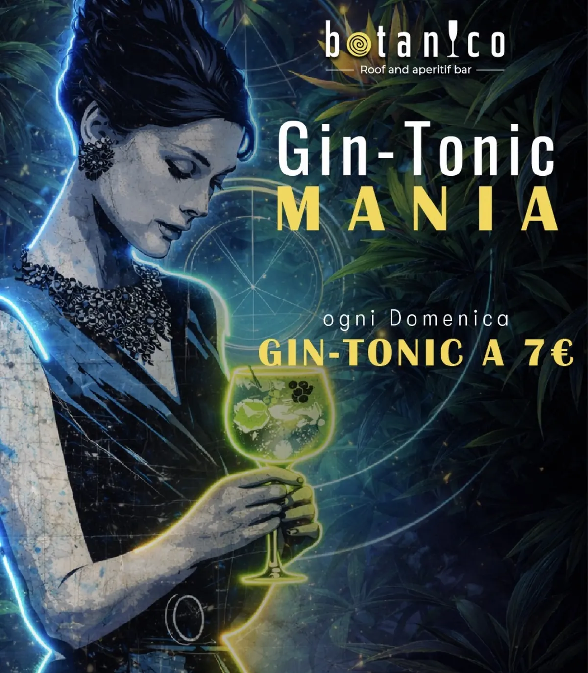 Locandina Gin-Tonic Mania: gin tonic a 7 euro ogni domenica
